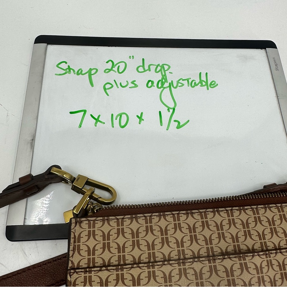 Fossil Kiera Printed Crossbody Bag Brown and Tan - Picture 12 of 12